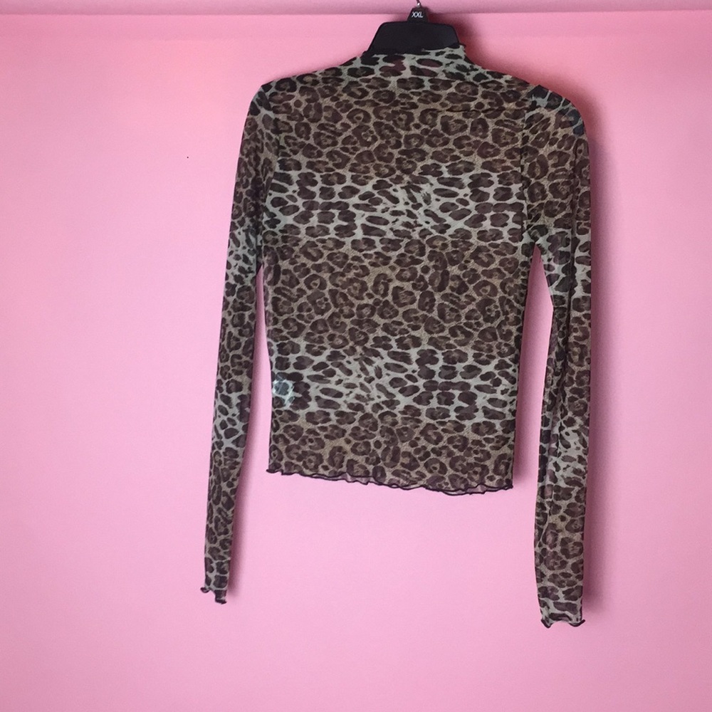 Forever 21 Mesh cheetah top